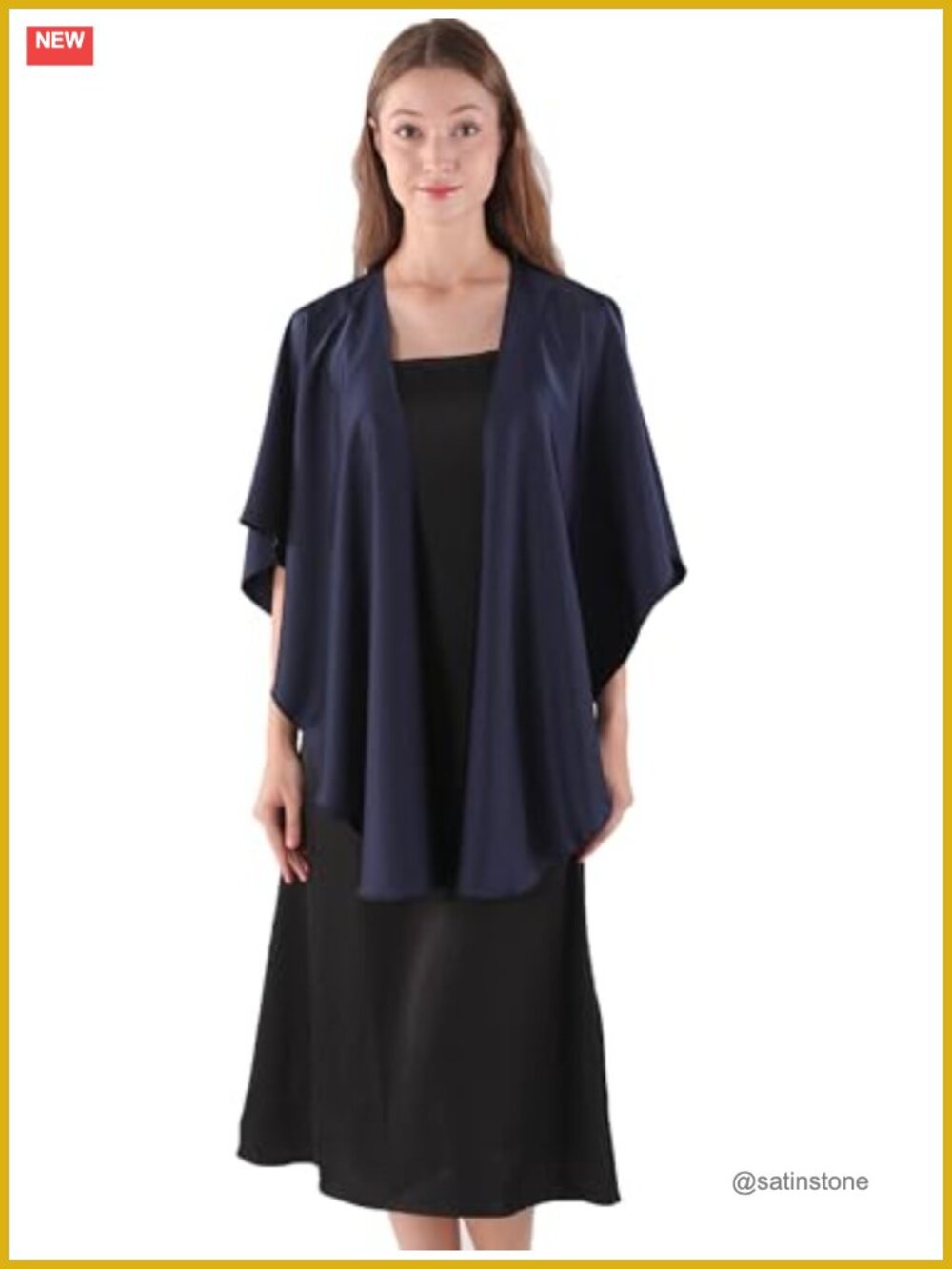 Silk Feel Stain Women's Shawl Wrap Elegant Evening Dress Scarf